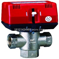 Thermostatic Three Way Brass Electronic Shutoff Motorized Valve