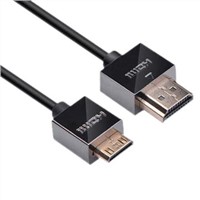 Thinner slim HDMI A male to C male Cable with Zinc Alloy connector - 36AWG