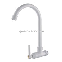 White Color ABS Single Kitchen  Faucet KF-P4004