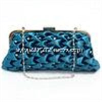 Wholesale price new design party clutch hand bags beautiful navy blue evening shoulder bags