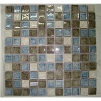 crackle glass tile 1"x1"