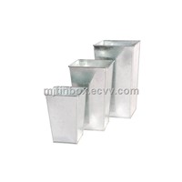 galvanized square vase,square flower pots, square metal planters, galvanized planters