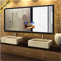 hotel mirror glass TV ,eb glass,waterproof bathroom tv mirror glass