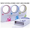Purple Mini Portable Cooling ABS Bladeless Fan Refrigeration No Leaf Air