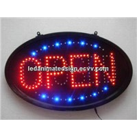 580x360mm Oval led open sign