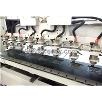 8 spindles cnc router machine for cylinder and flat