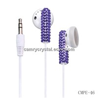 Diamante (Purple) Stereo Earphones-Earbuds for Iphone Ipad