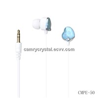 Heart shaped Crystal Stereo Earphone-Earbuds