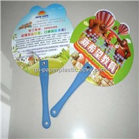 QH-SZ-043 PP Promotion Fan/ PP Fan/ Die-cut PP Fan for promotion