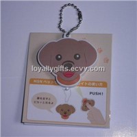 3D soft pvc rubber promotional key cap with LED light