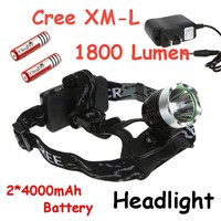 3-Modes 1800 Lumen Bike Lamp , CREE XM-L T6 K11 LED Headlamp Bicycle Head XML Lights Charger