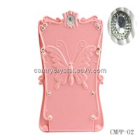 Crystal Moible Power Bank with Makup Mirror(Pink)