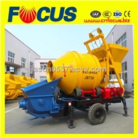 JBT30 mobile concrete mixing pump with electric motor