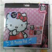 PET 3D Lenticular computer Mouse Pad  with EVA or rubber base
