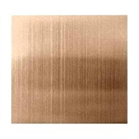 Rose gold colored stainless steel sheet