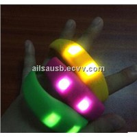 Shake Flashing LED Silicone Wristband