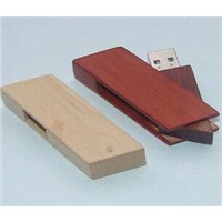Swivel wood usb flash disk