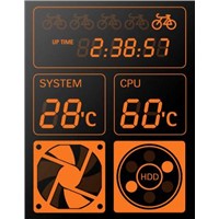 Temperature module with LCD for computer case