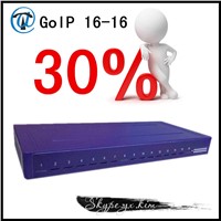The lowest price goip 16 port 16 sims gsm 3g gateway,16-16 goip voip call terminal with quad band