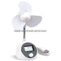 USB clock mini fan air ventilation