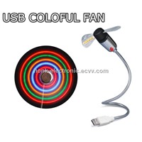 flashing colorful ceiling fan crystal chandelier USB mini fan