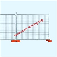 hot dipped galvanized or powder coating round pipe temporary fence factory