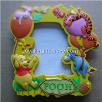 soft pvc rubber photo frame magnet with customer logo