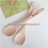wooden salad set&amp;amp;wooden spoon and spork
