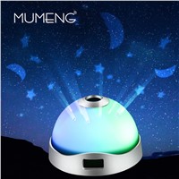 mumeng RGB Night Light Star sky Projection Lamp  led Baby Light Time Display 10s Children bedroom Table Lamp needs AAA Battery