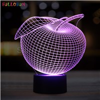 Christmas Gifts Apple 3D Table Lamp LED USB Night Lights as Home Decorations 3D Lights
