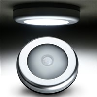 6 LED PIR Motion Sensor Activated Night Light Closet Corridor Cabinet Induction Lamp Magnetic Wall Light use 3x AAA batteries