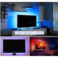 LED Night Light String DC5V With USB Port Cable 50CM 1M 2M 3M 4M 5M USB LED strip light lamp SMD 3528 for TV/ PC/ Laptop