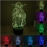 Novelty 3D Building Light Star Wars Yoda LED Night Light LED Lighting USB Table Lamp Bedside Nightlight for Child Gift IY803316