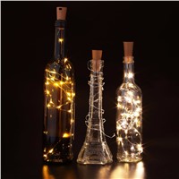 3Pcs Wine Stopper Lamp Starry Copper Wire Light String Strip Cork Shaped LED Bar