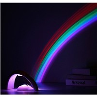 Amazing Colorful LED Rainbow Light Baby Kids Children Child Night Light Romantic Christmas Projector Lamp for Sleeping Bedroom