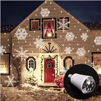 Snowflake Projector Lamp Bulb Night Led Light Christmas Lighting Garden Tree Wall Decoration Holiday Waterproof Spotlights