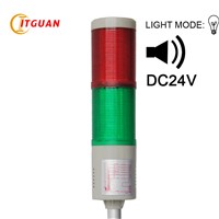 LTA-205J-2 DC24V 2 Layers incandicent tower light red/green with sound 90dB U Bottom