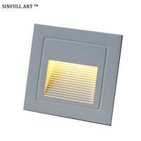 Outdoor Waterproof Step Light Aluminum Modern Led Stair Lights IP66 Garden Wall Corner Lamps Square Wall Lamp AC85-265V Sconce