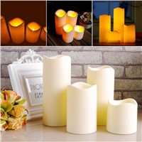 Sale Safty Cylindrical Flickering LED Candle Light Flameless forGarden Yard / Christmas Lamp Decoration