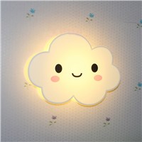 LED Modern Wall Lamps Children Baby Kids Bedroom Bedside Lamp Cartoon clouds Shape 90-260V Originality Novelty Light