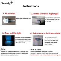 8 Colors LED Sensor Toilet Light LED Lamp Human Motion Activated PIR Automatic Dusk to Dawn Battery-operated RGB Night lighting