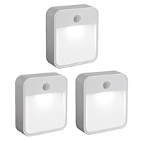 T-SUN 3 Pack Motion Sensor Night Light Wireless Battery Operated Indoor Hallway Porch Wall LED Lights Safe for Kids Seniors