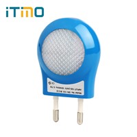 Portable LED 0.7W Night Light Control Auto Sensor Baby Bedroom Lamp White EU Plug 100V-240V #HA10347