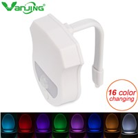 16 Colors Sensor LED Toilet Night Light Body Motion Activated Backlight LED Lamp Bathroom Toilet Light
