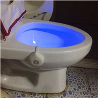 Creative Design Home Toilet Night Light Human Body Induction Sensor Battery Operated Automatic Light Lamp Home Decoration