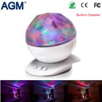 AGM Aurora Sky Cosmos Ocean Wave LED Night Light Starry Master Projector USB Powered Diamond Music Speaker For Bedroom Decor