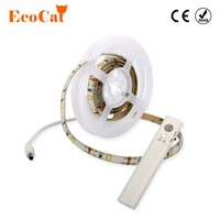 ECO Cat PIR Motion Sensor LED Strip Light Wireless Battery Operated Wardrobe Under Bed for Bedroom Stairway Cabinet