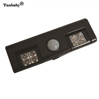 Tanbaby 1pcs 8 LED PIR Infrared Detection Motion Sensor LED Night Light 90 Degree Adjustable Closet Cupboard Stair Wardrobe Lamp