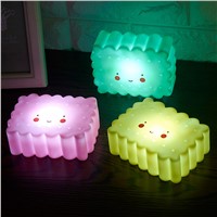 Meaningsfull New Arrival Cute Cookie Night Light Led Lovely Table Lamps With Battery Baby Children Bedroom Decor Kids Gift Toys