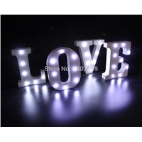 16cm 6.2&amp;amp;quot;  White wooden LED lighted Marquee  letters Sign Alphabet christmas lights Indoor WALL Deration WOOD LETTER LIGHT